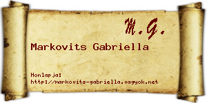 Markovits Gabriella névjegykártya